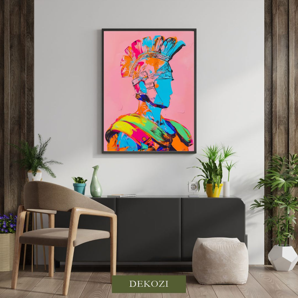 Pop Art Portrait Photo Frame Wall Art with Frame