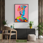 Pop Art Portrait Photo Frame Wall Art with Frame