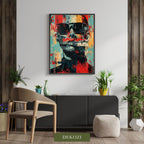 Pop Art Portrait Photo Frame Wall Art with Frame
