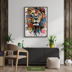 Pop Art Portrait Photo Frame Wall Art with Frame