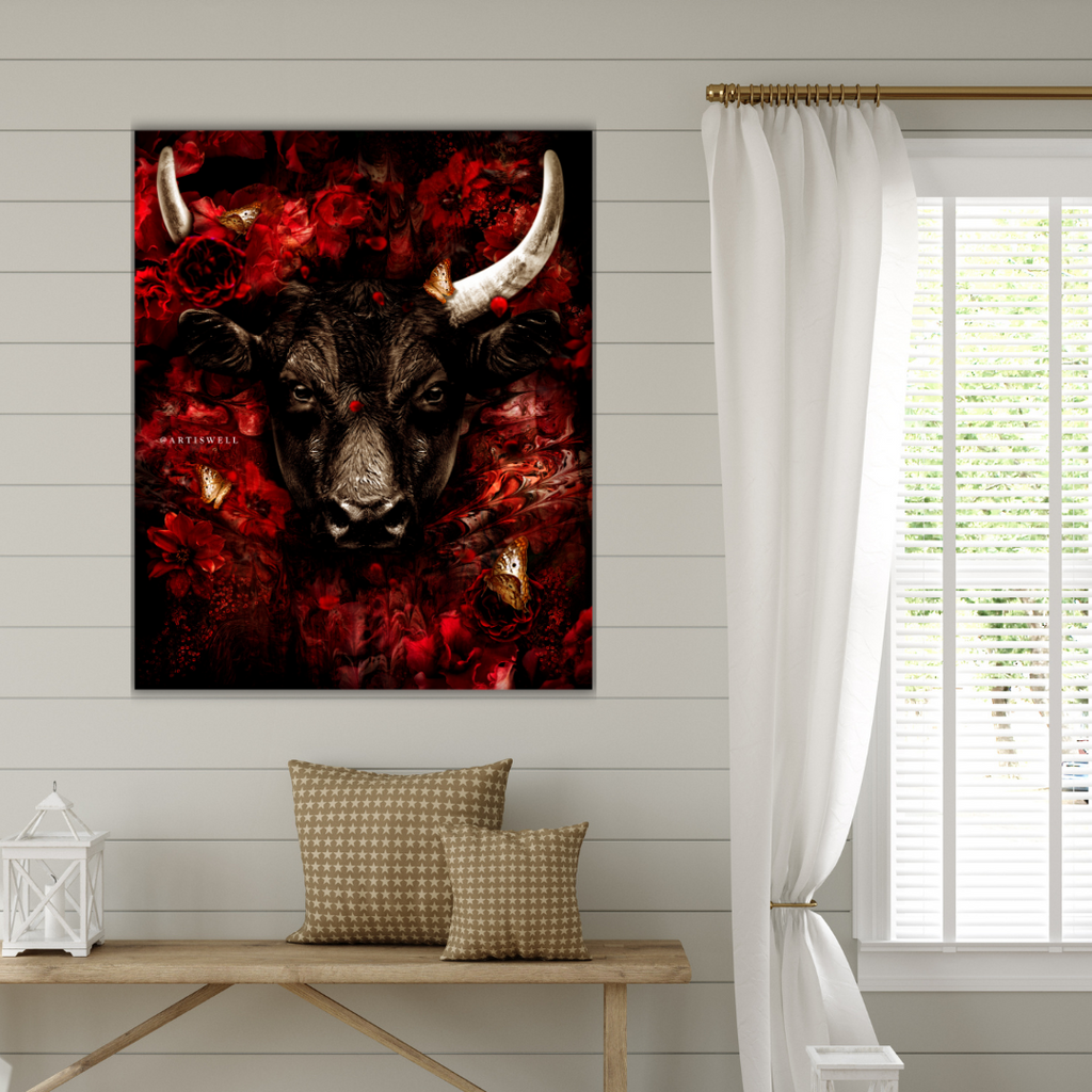 Dekozi Originals Exclusive Premium Bull Wall Art | Art is Well By Shaunak