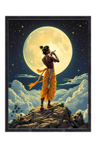 Dekozi Krishna Wall Art – Divine Portrait | Framed Canvas & Photo Print for Spiritual Home & Office Decor