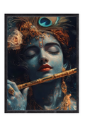 Dekozi Krishna Wall Art – Divine Portrait | Framed Canvas & Photo Print for Spiritual Home & Office Decor