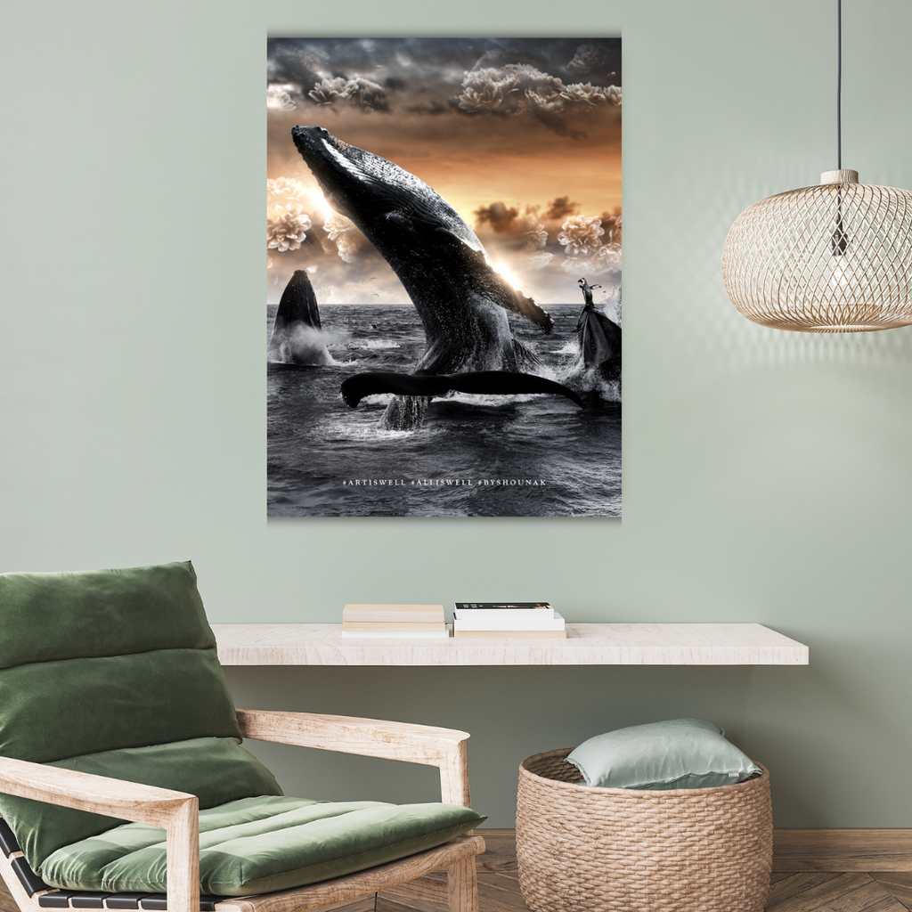 Dekozi Originals Framed Artwork of a Whale