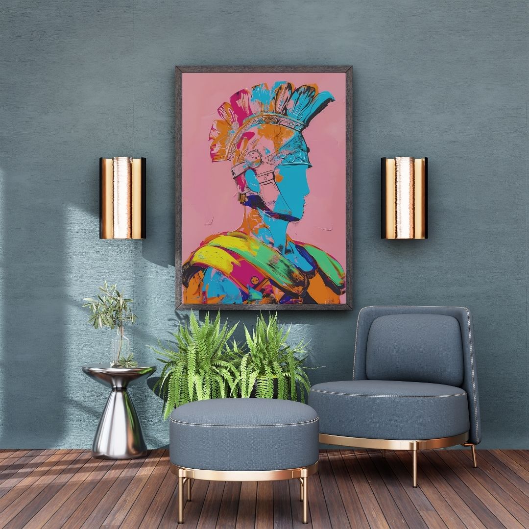 Pop Art Portrait Photo Frame Wall Art with Frame