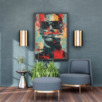 Pop Art Portrait Photo Frame Wall Art with Frame