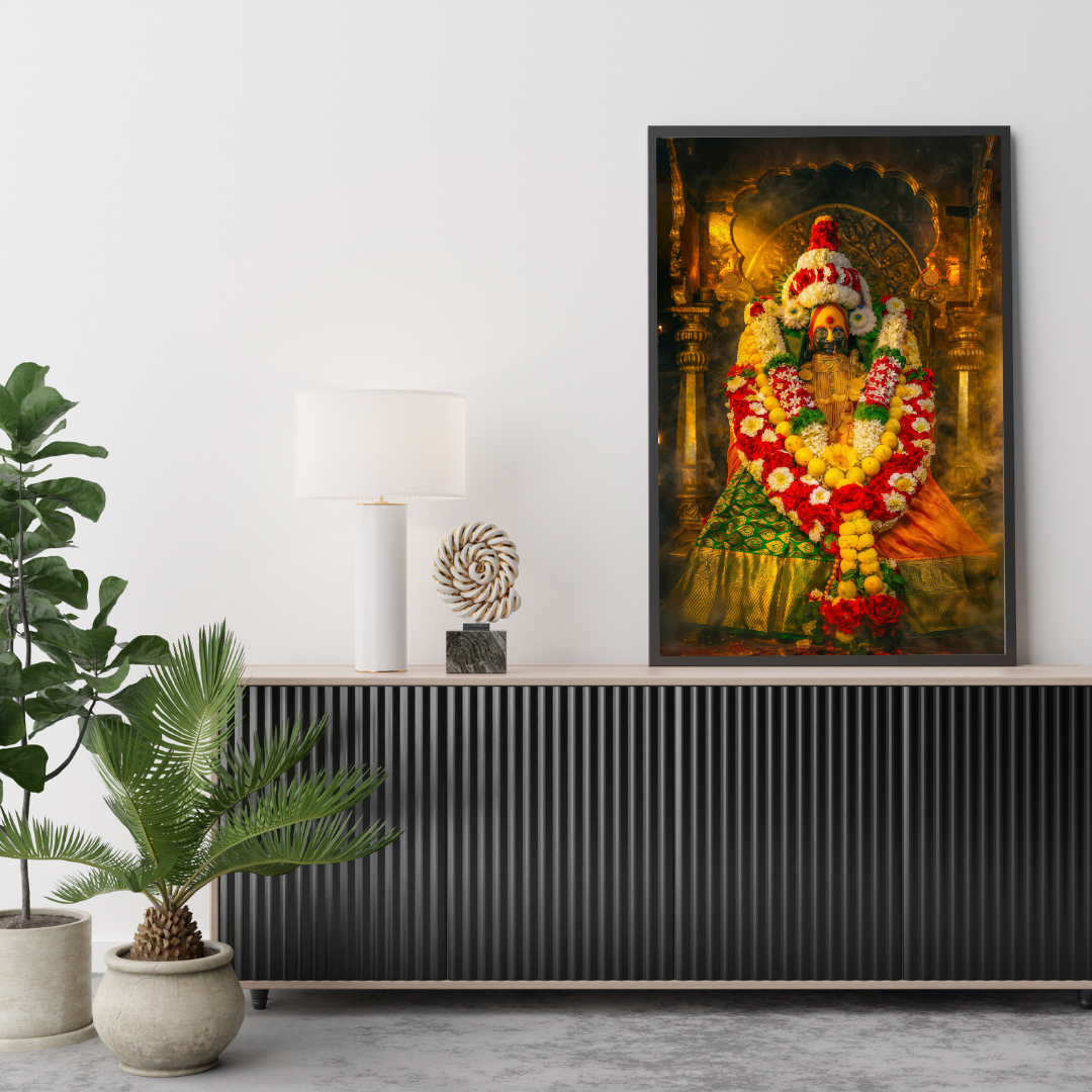 Dekozi Divine Tulja Devi Ji Wall Art - Symbol of Faith, Protection & Eternal Blessings