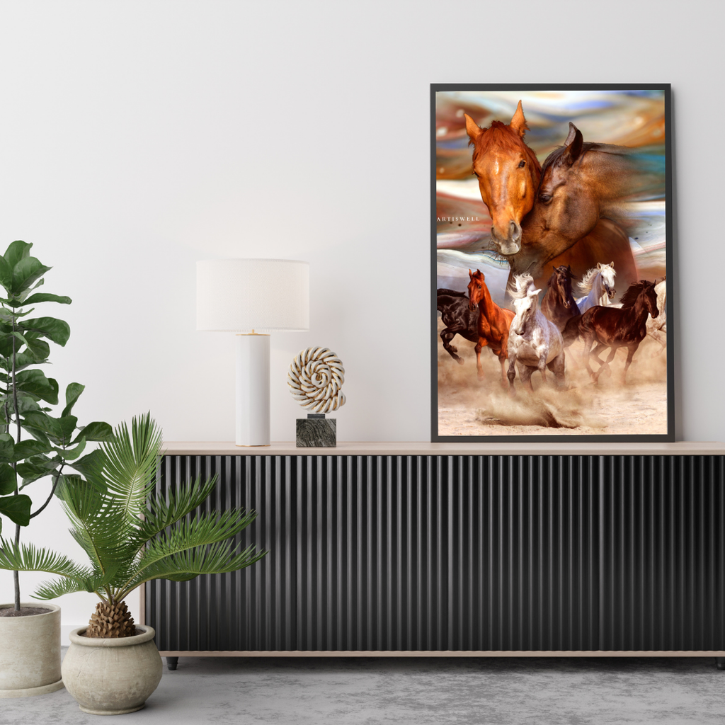 Dekozi Originals Exclusive Premium Horses Wall Art | Art is Well By Shaunak