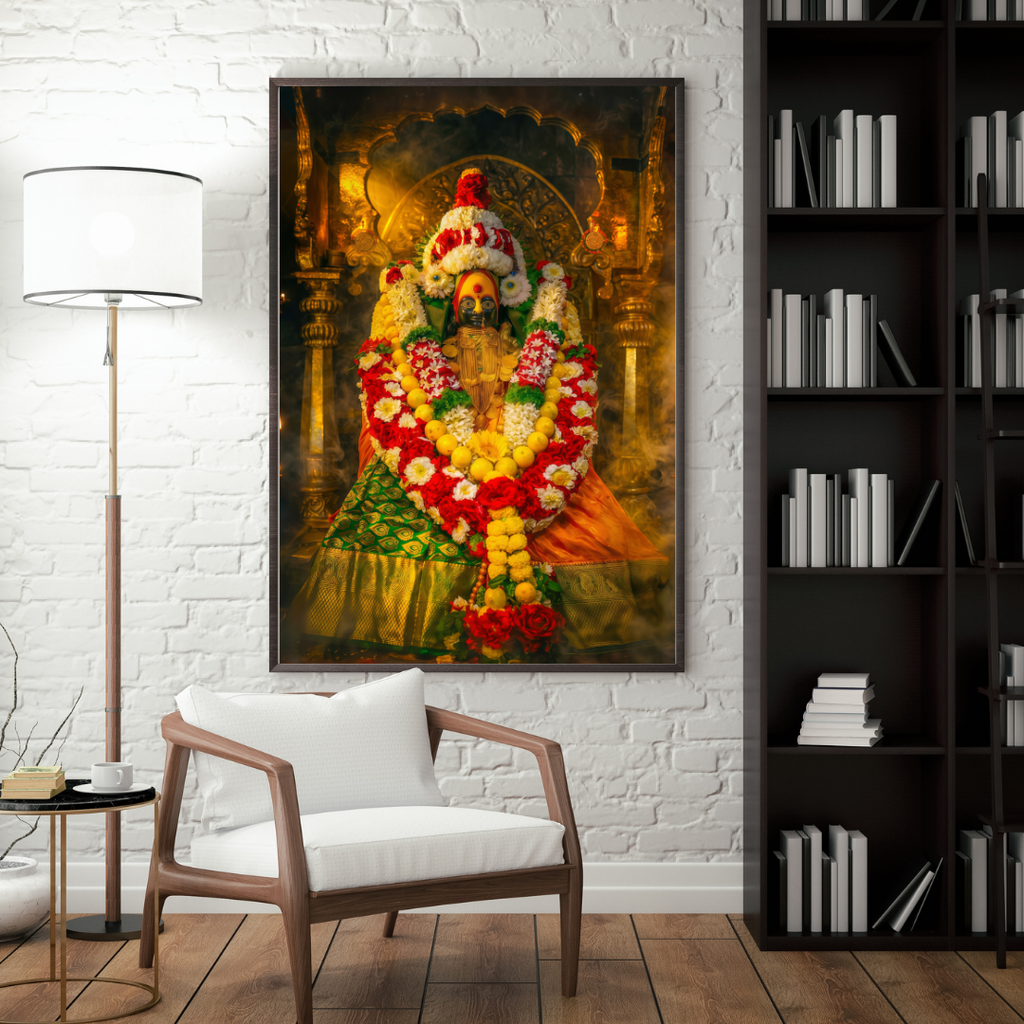 Dekozi Divine Tulja Devi Ji Wall Art - Symbol of Faith, Protection & Eternal Blessings