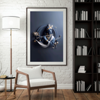 Dekozi Krishna Wall Art – Divine Portrait | Framed Canvas & Photo Print for Spiritual Home & Office Decor