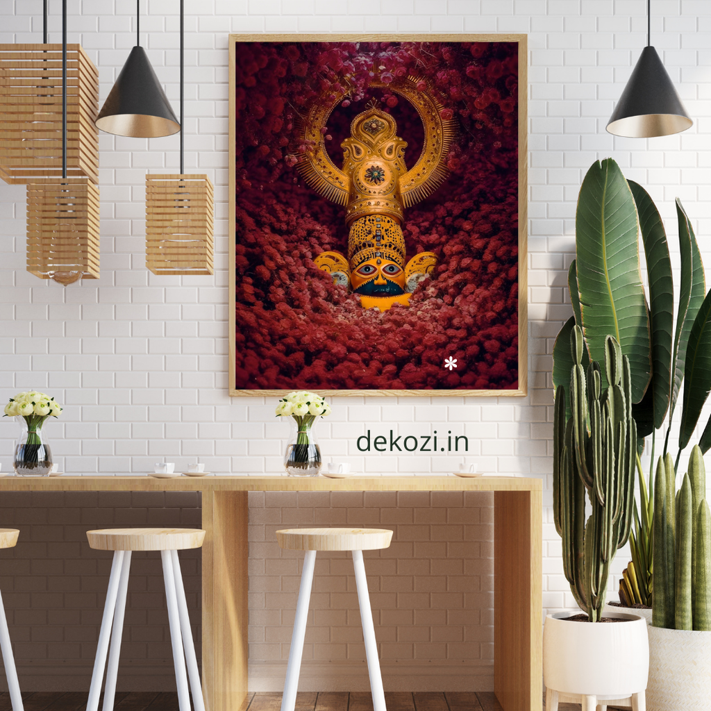 Divine Khatu Shyam Ji Wall Art – Symbol of Faith, Protection & Eternal Blessings
