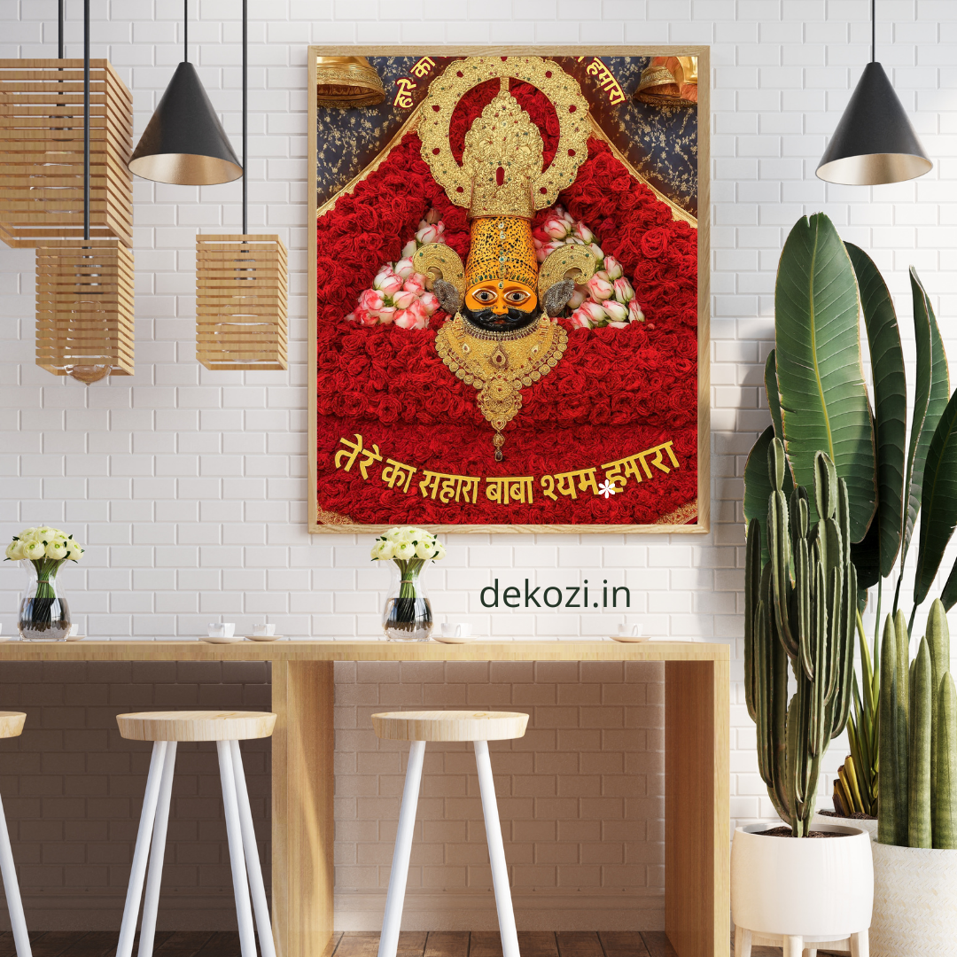 Dekozi Divine Khatu Shyam Ji Wall Art – Symbol of Faith, Protection & Eternal Blessings
