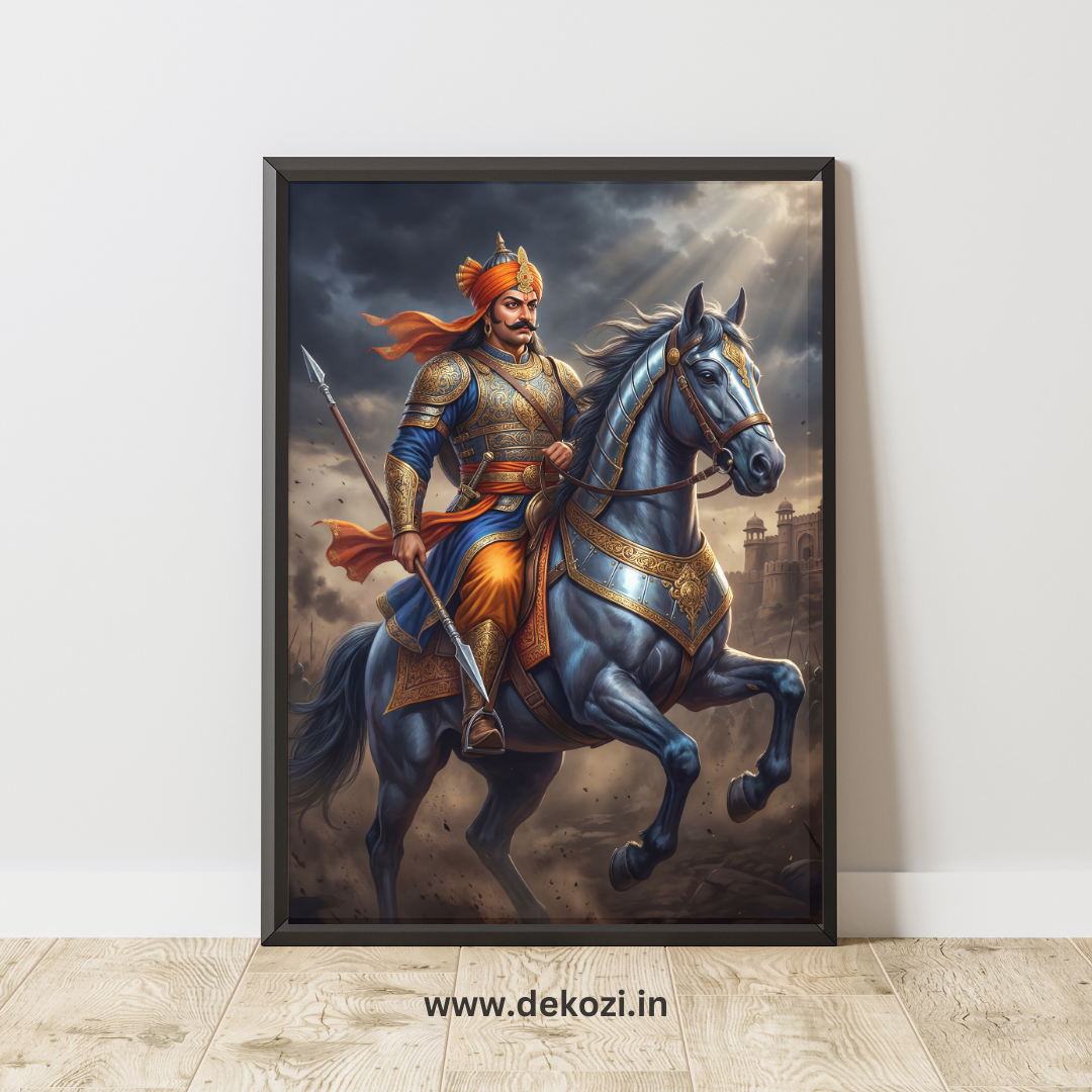 Dekozi Maharana Pratap Wall Art – Symbol of Courage, Pride & Royal Legacy