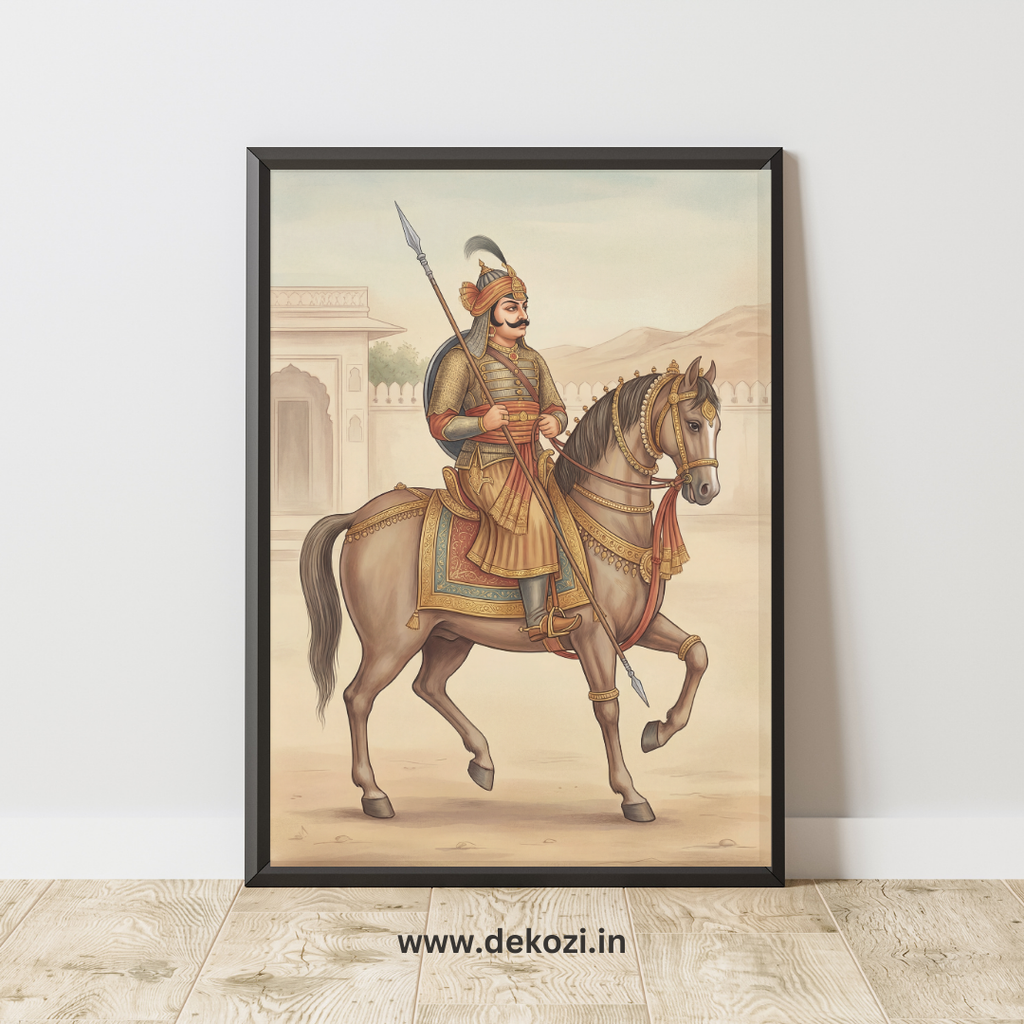 Dekozi Maharana Pratap Wall Art – Symbol of Courage, Pride & Royal Legacy