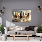 Seven Horses Vastu Photo Frame Wall Art with Frame