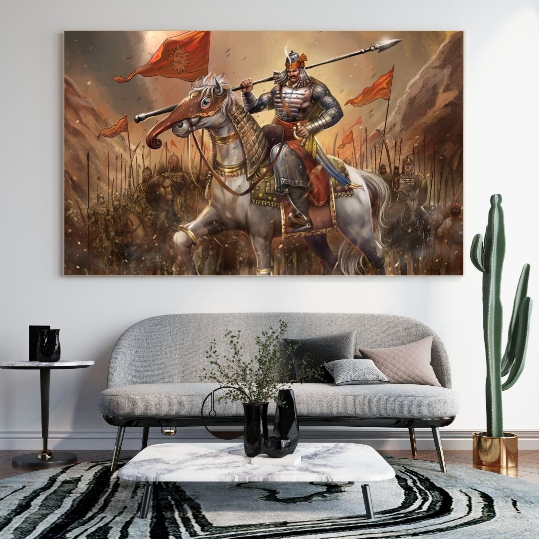 Maharana Pratap Wall Art – Symbol of Courage, Pride & Royal Legacy