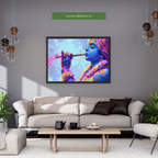Dekozi Krishna Wall Art – Divine Portrait | Framed Canvas & Photo Print for Spiritual Home & Office Decor