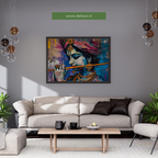 Dekozi Krishna Wall Art – Divine Portrait | Framed Canvas & Photo Print for Spiritual Home & Office Decor