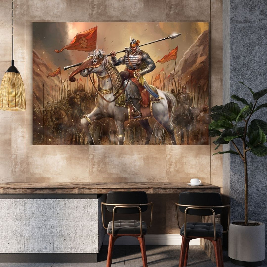 Maharana Pratap Wall Art – Symbol of Courage, Pride & Royal Legacy