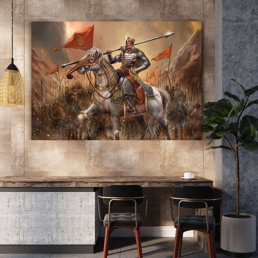 Maharana Pratap Wall Art – Symbol of Courage, Pride & Royal Legacy