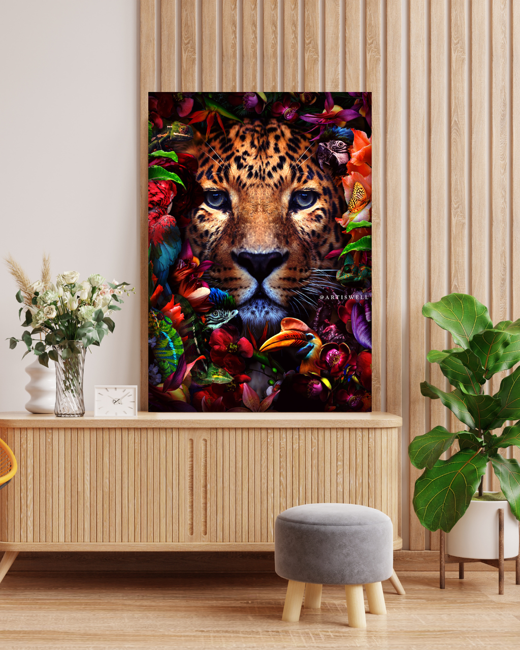 Dekozi Originals Exclusive Premium Leopard Wall Art | Art is Well By Shaunak
