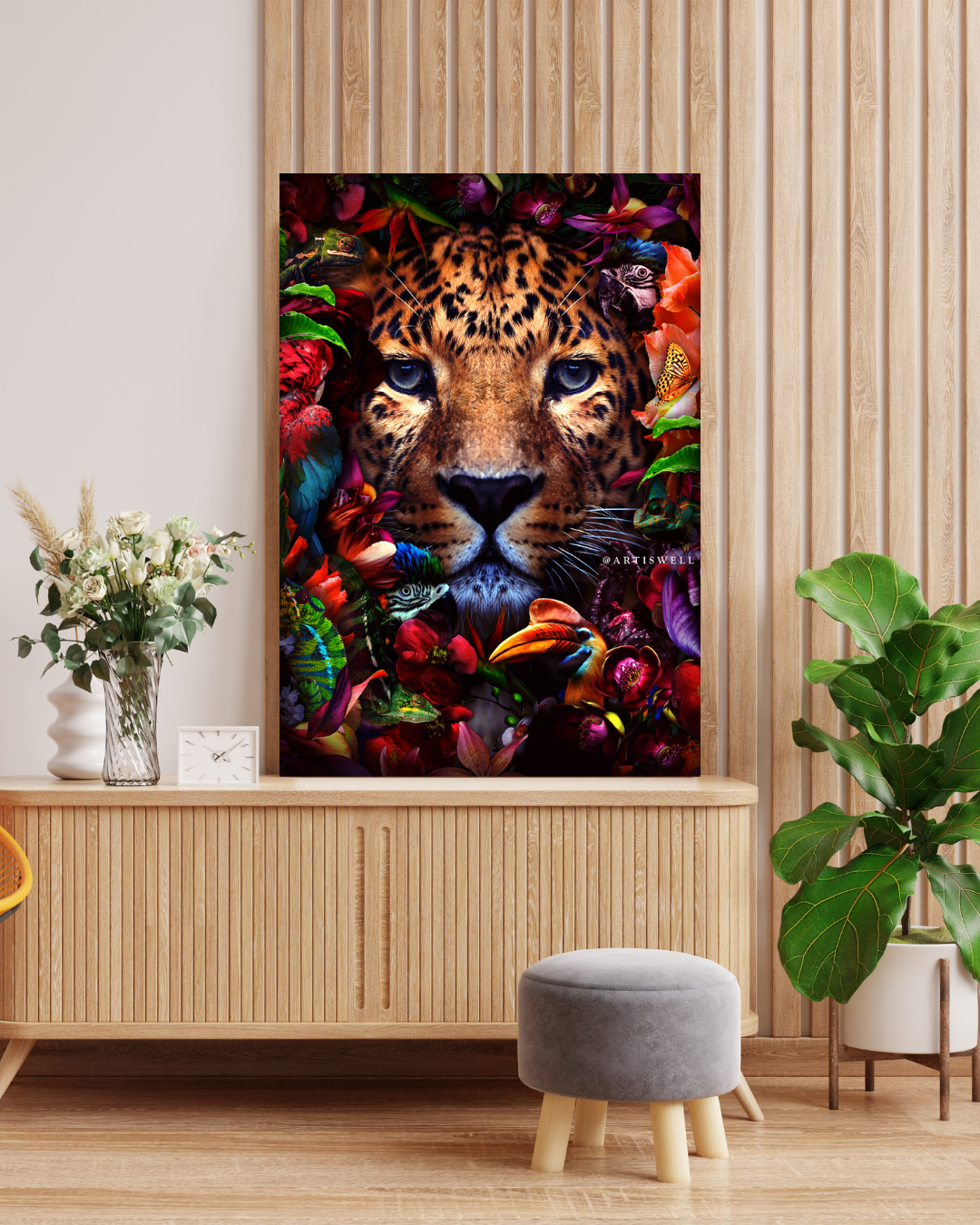 Dekozi Originals Exclusive Premium Leopard Wall Art | Art is Well By Shaunak