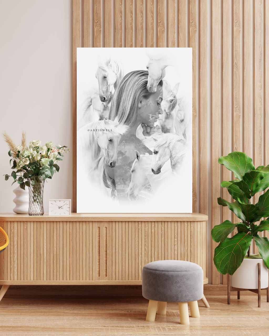 Dekozi Originals Exclusive Premium black & white Wall Art | Art is Well By Shaunak