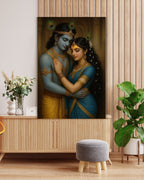 Dekozi Krishna Wall Art – Divine Portrait | Framed Canvas & Photo Print for Spiritual Home & Office Decor