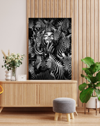 Framed Black & White Zebra Artwork