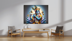 Dekozi Krishna Wall Art – Divine Portrait | Framed Canvas & Photo Print for Spiritual Home & Office Decor