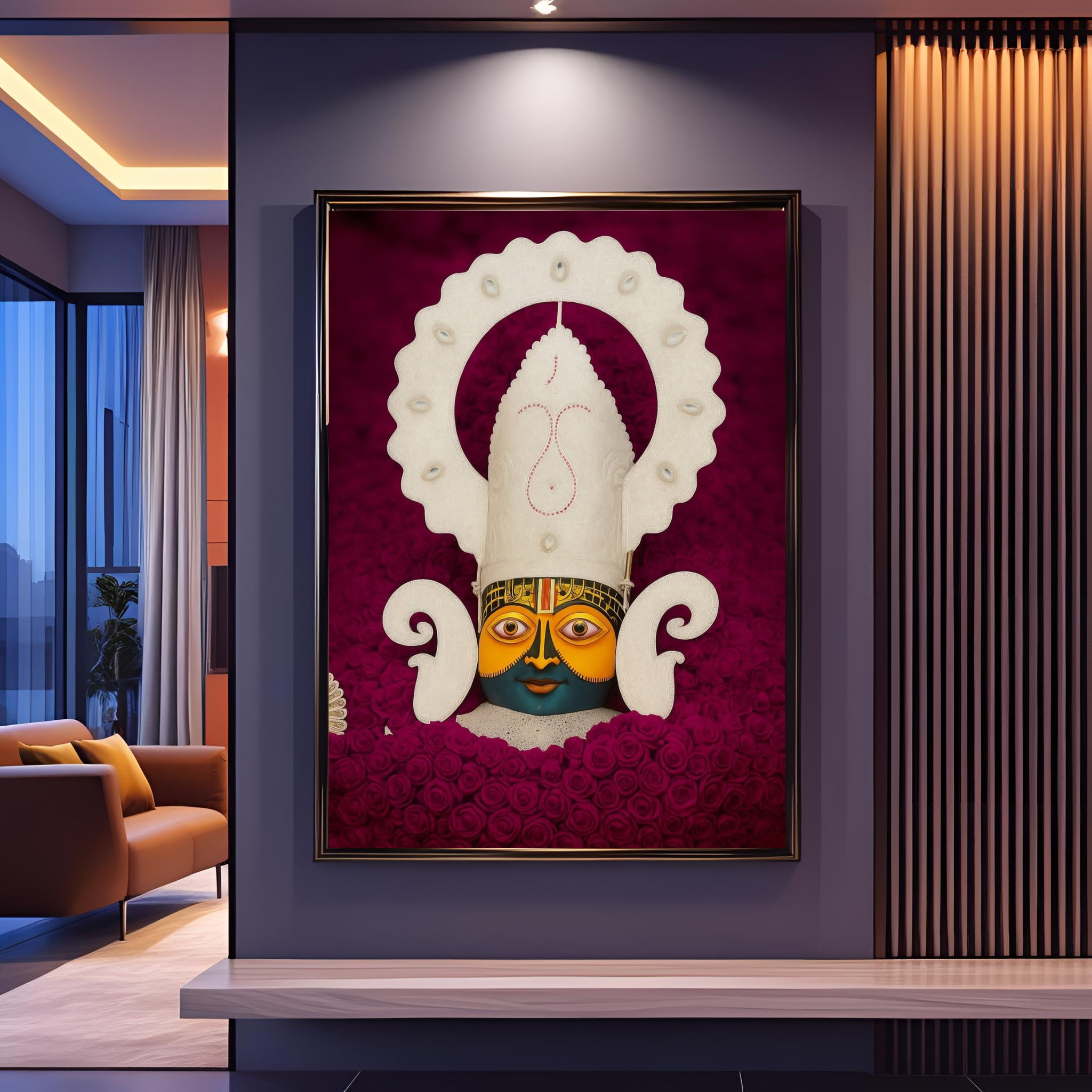 Divine KHATU SHYAM JI Wall Art – Symbol of Faith, Protection & Eternal Blessings