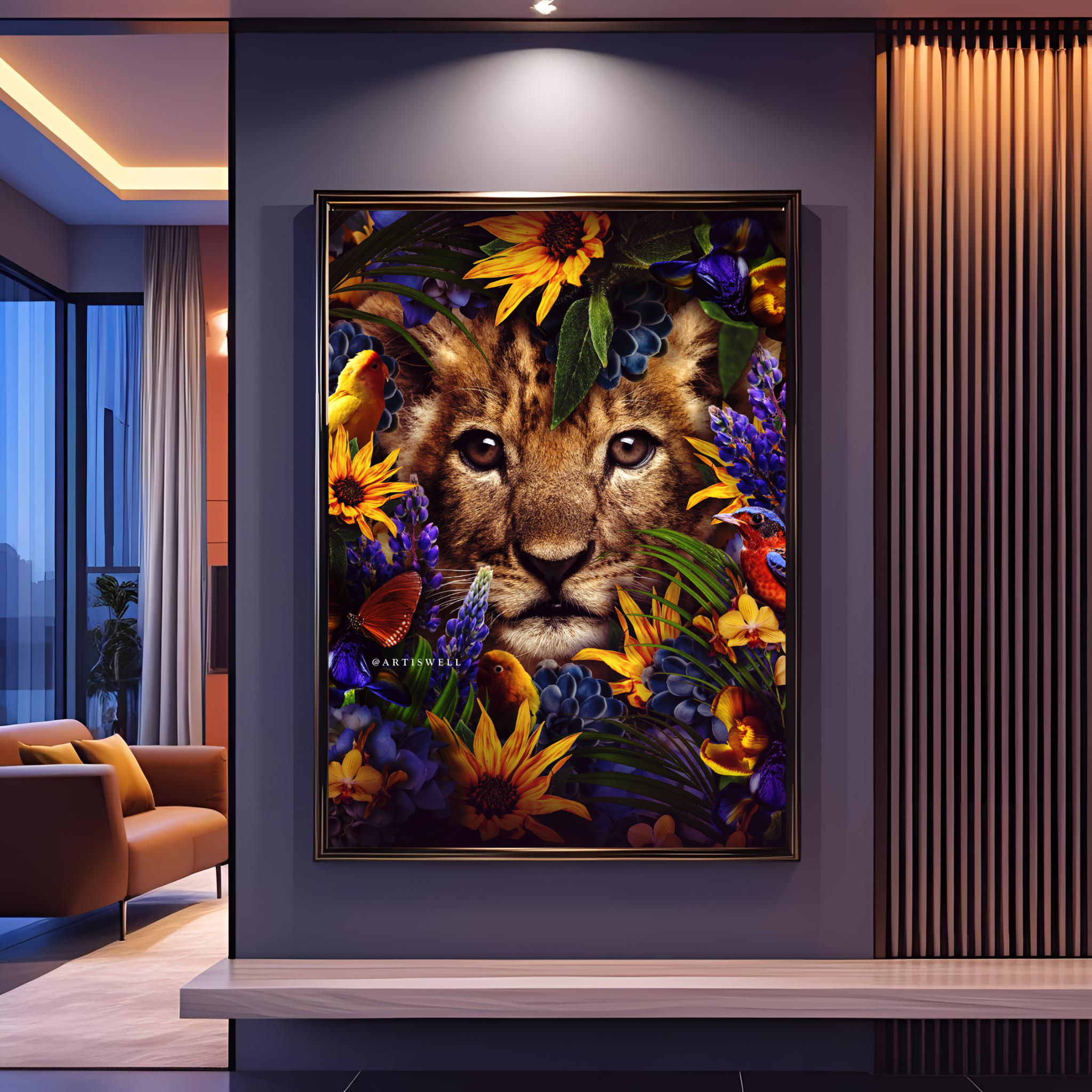 Dekozi Originals Exclusive Premium Lion Wall Art | Art is Well By Shaunak