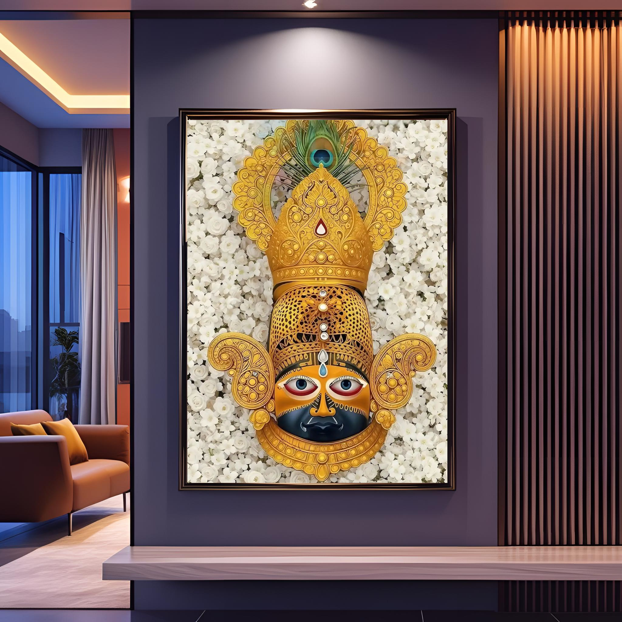 Divine KHATU SHYAM JI Wall Art – Symbol of Faith, Protection & Eternal Blessings