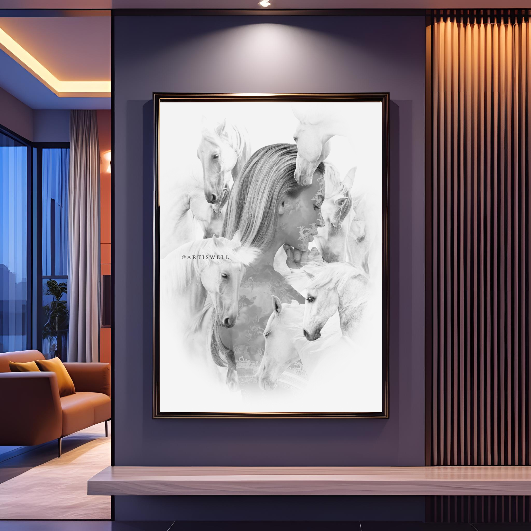 Dekozi Originals Exclusive Premium black & white Wall Art | Art is Well By Shaunak