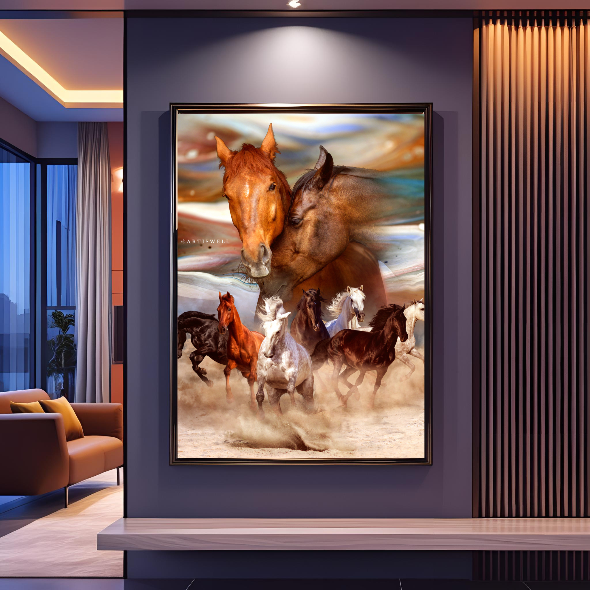 Dekozi Originals Exclusive Premium Horses Wall Art | Art is Well By Shaunak