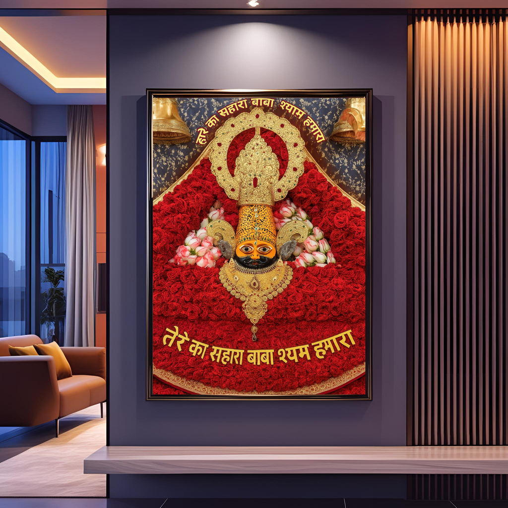 Dekozi Divine Khatu Shyam Ji Wall Art – Symbol of Faith, Protection & Eternal Blessings