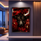 Dekozi Originals Exclusive Premium Bull Wall Art | Art is Well By Shaunak