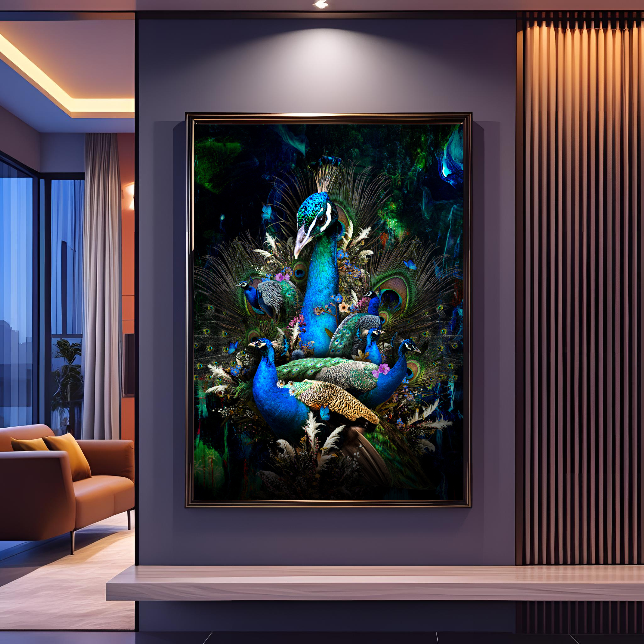 Dekozi Originals Framed Peacock Artwork