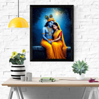 Dekozi Krishna Wall Art – Divine Portrait | Framed Canvas & Photo Print for Spiritual Home & Office Decor