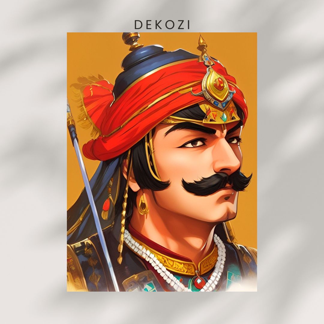 Dekozi Maharana Pratap Wall Art – Symbol of Courage, Pride & Royal Legacy