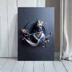 Dekozi Krishna Wall Art – Divine Portrait | Framed Canvas & Photo Print for Spiritual Home & Office Decor