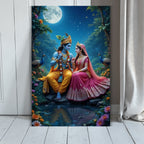 Dekozi Krishna Wall Art – Divine Portrait | Framed Canvas & Photo Print for Spiritual Home & Office Decor