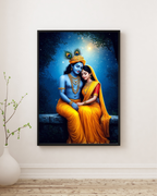 Dekozi Krishna Wall Art – Divine Portrait | Framed Canvas & Photo Print for Spiritual Home & Office Decor