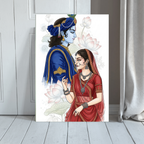 Dekozi Krishna Wall Art – Divine Portrait | Framed Canvas & Photo Print for Spiritual Home & Office Decor