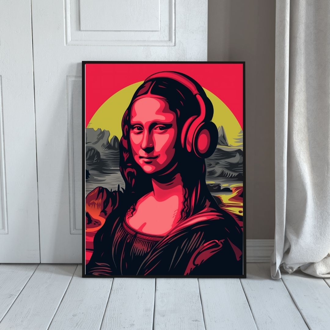 Pop Art Portrait Photo Frame Wall Art with Frame