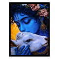 Dekozi Krishna Wall Art – Divine Portrait | Framed Canvas & Photo Print for Spiritual Home & Office Decor