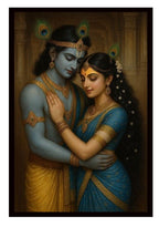Dekozi Krishna Wall Art – Divine Portrait | Framed Canvas & Photo Print for Spiritual Home & Office Decor