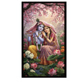 Dekozi Radha Krishna Wall Art – Divine Portrait | Framed Canvas & Photo Print for Spiritual Home & Office Decor