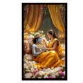 Dekozi Krishna Wall Art – Divine Portrait | Framed Canvas & Photo Print for Spiritual Home & Office Decor