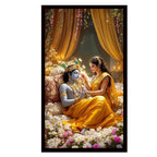 Dekozi Krishna Wall Art – Divine Portrait | Framed Canvas & Photo Print for Spiritual Home & Office Decor